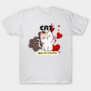 Cat Mama Life Is Purrfect T-Shirt